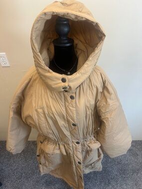 POL Beige Hooded Trench Coat